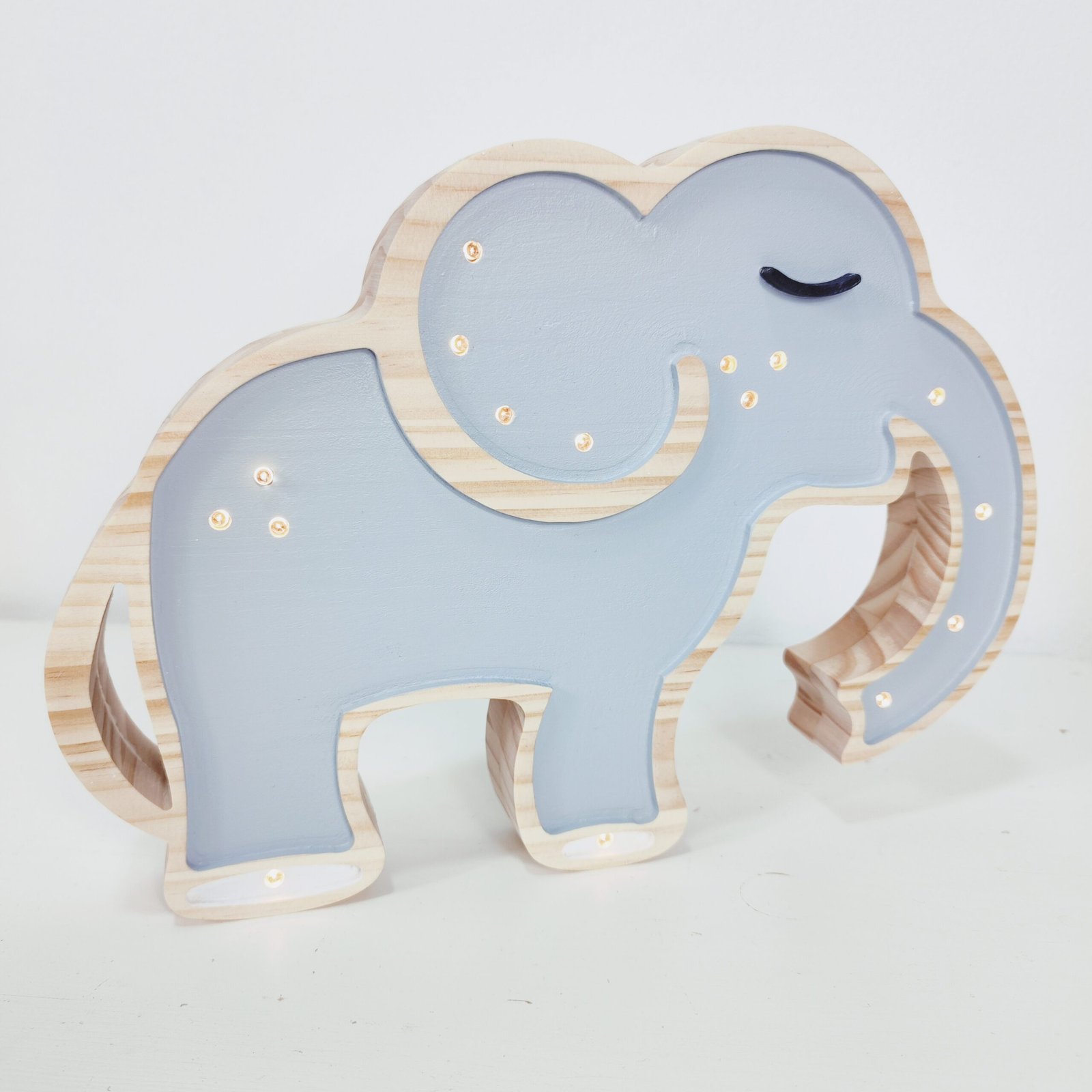 elephant wood lamp