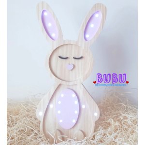 Bunny Pine Wood Lamp