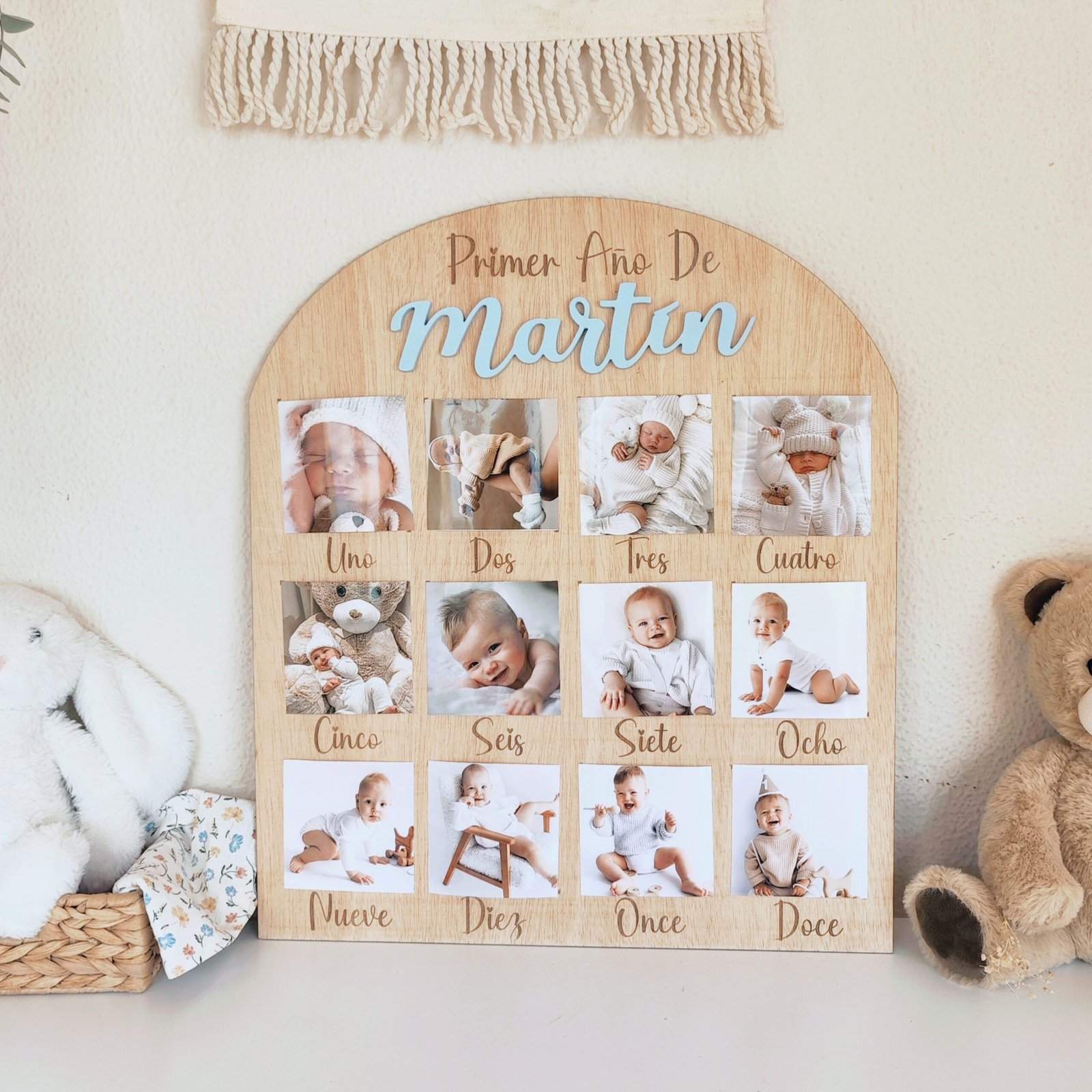 First birthday party photo board 