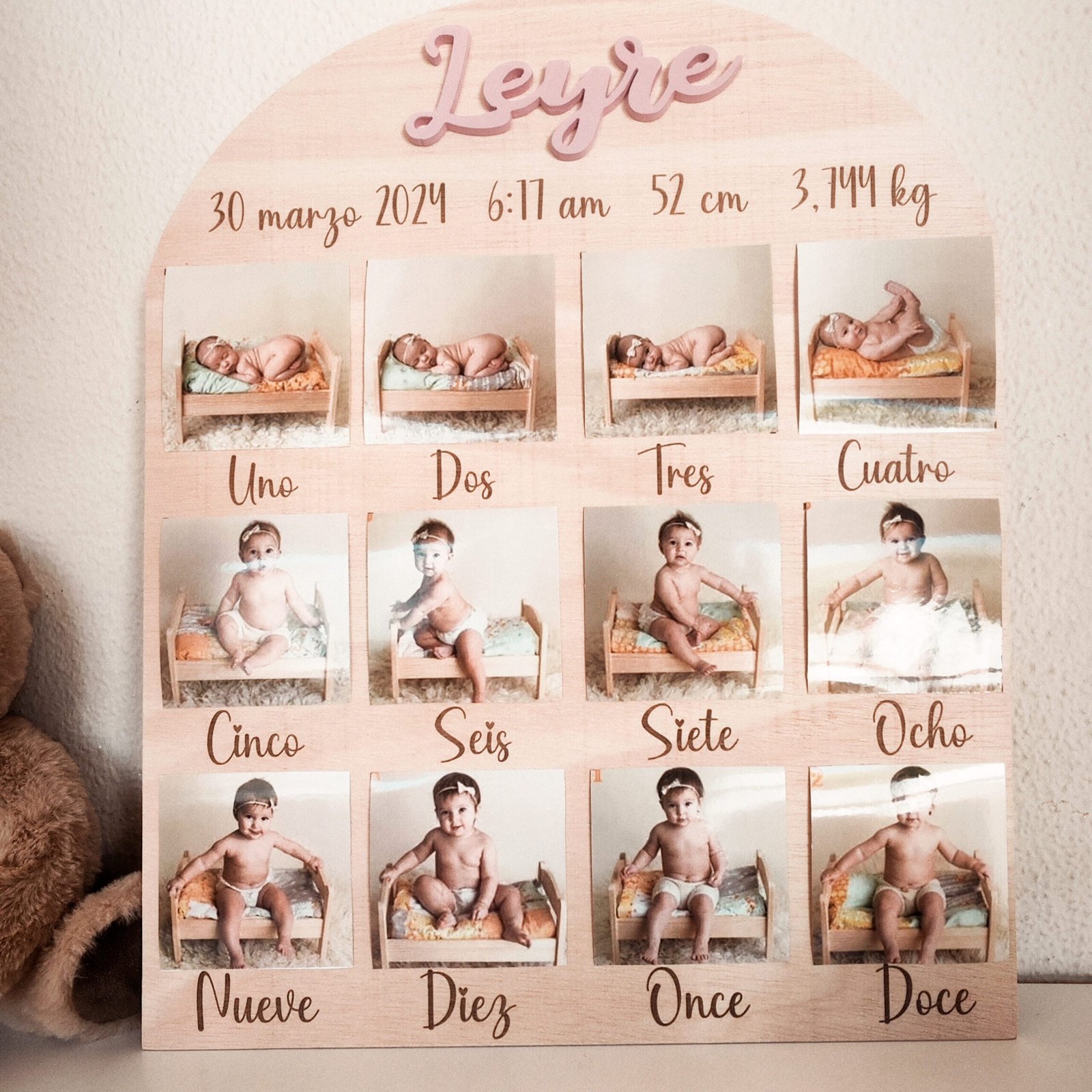 Baby first year frame